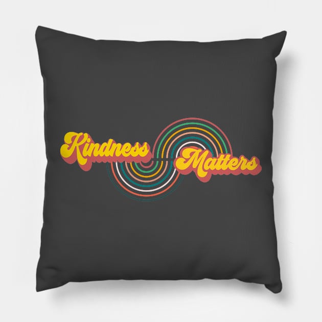 Kindness Matters Pillow by theplaidplatypusco