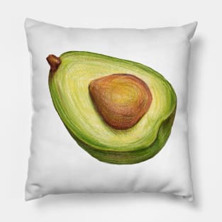 Avocado. color pencil Pillow