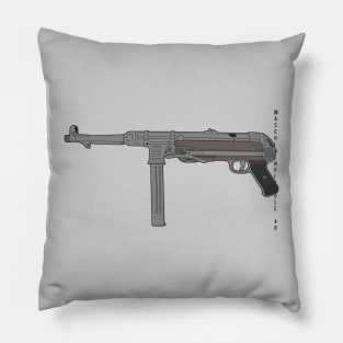 Maschinenpistole 40 color version Pillow