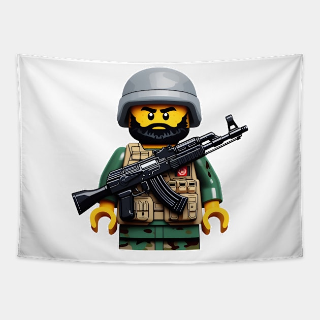 Tactical LEGO Tapestry by Rawlifegraphic