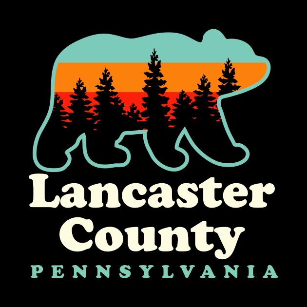 Lancaster County Pennsylvania Amish Hiking Camping Bear by PodDesignShop