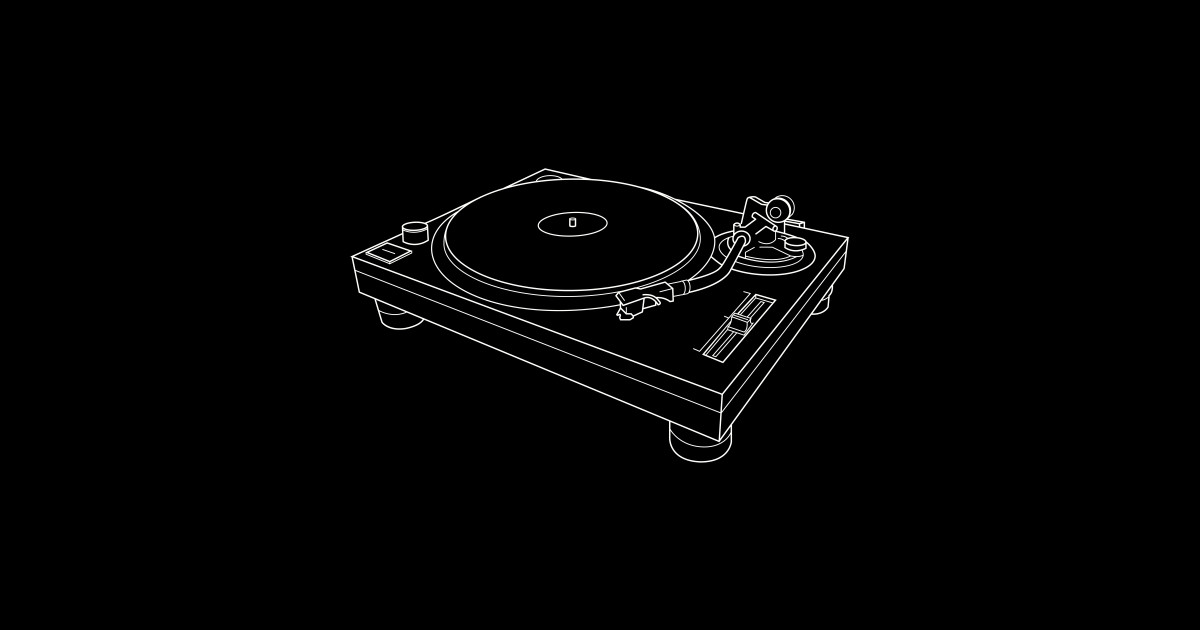 Turntable Dj Sticker TeePublic
