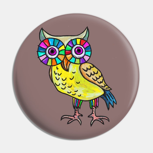 Rainbow Owl Pin by martinussumbaji