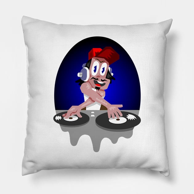 Hip Hop DJ Mix Pillow by HAZAKA