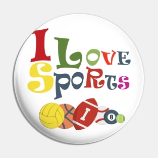 I Love Sports,football Club Pin