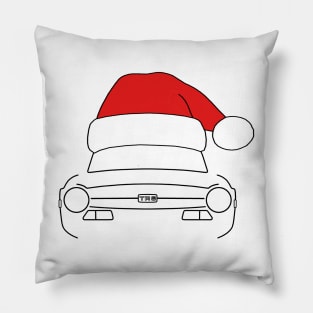 Triumph TR6 classic car Christmas hat edition black Pillow