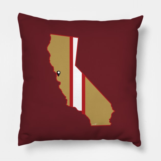 San Francisco Football Pillow by doctorheadly