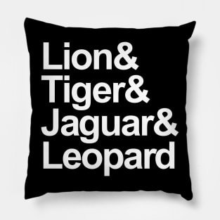 Big Cat Squad - Helvetica Style Design Pillow