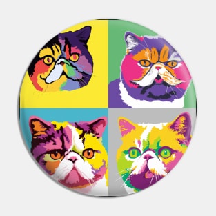 Exotic Shorthair Pop Art - Cat Lover Gift Pin