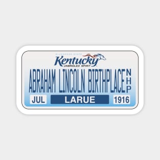 Abraham Lincoln Birthplace National Historical Park license plate Magnet