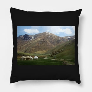 Yurts in Kyrgyzstan Pillow