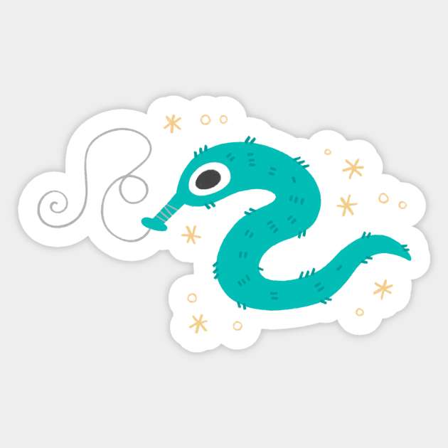Green Worm-on-a-String - Worm On A String - Sticker | TeePublic