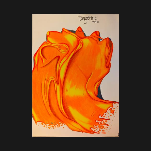 Tangerine Paint Blob by julesceleste