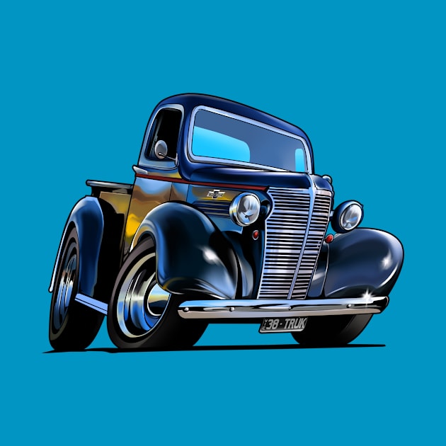 Old Classic Pickup Truck by Aiqkids Design