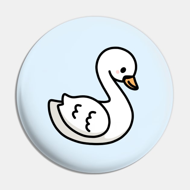 Swan Pin by littlemandyart