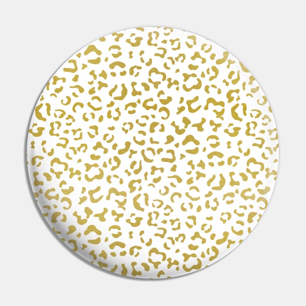 Gold Leopard, Gold Glitter, Leopard Print Pin by Jelena Dunčević