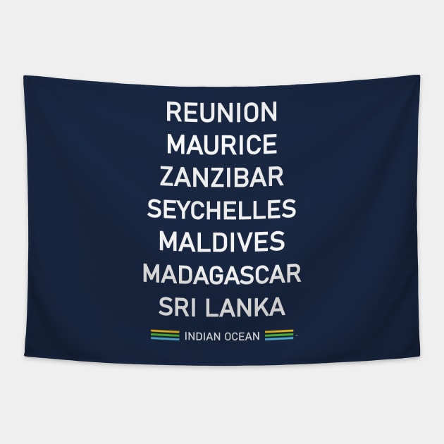 Mauritius Island Seychelles Maldives Zanzibar Tapestry by PB Mary