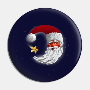 Santa Claus Moon and Star Pin