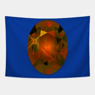 Orange and Yellow Oval Shape Gemstone Tapestry