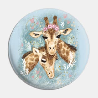 Cute spotted giraffes Pin