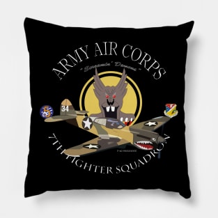 p-40 warhawk - 49fg - 7th Fighter Squadron wo Bakgrd Pillow