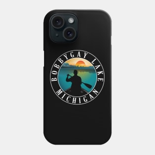 Bobbygay Lake Canoeing Michigan Sunset Phone Case