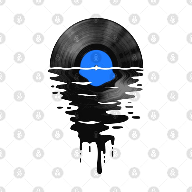 Vinyl LP Music Record Sunset Blue by Nerd_art