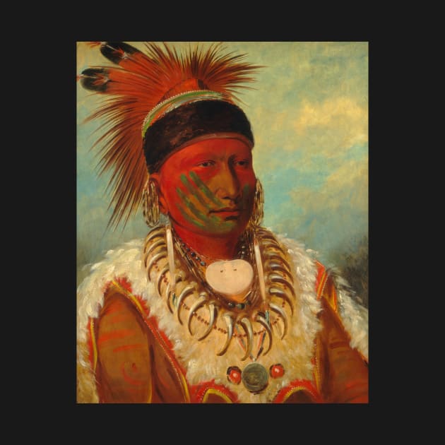 The White Cloud, Head Chief of the Iowas by George Catlin by Classic Art Stall