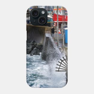 Photographer on the seafront  - Seahouses, Northumberland, UK Phone Case