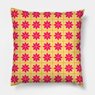 Geometric Seamless Pattern - Floral 011#002 Pillow