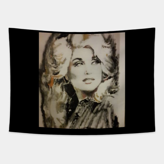 dolly Parton Tapestry by Mike Nesloney Art