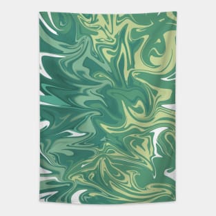 ABSTRACT LIQUIFY EFFECT GREEN YELLOW PASTEL COLOR Tapestry