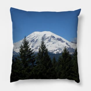 Mount Rainer Washington State Scenic Nature Photography Pillow