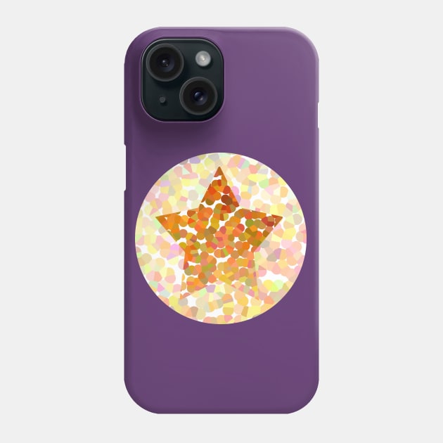 Gold Dotty Star Phone Case by ellenhenryart