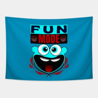 Fun Mode Happy Funny Face Cartoon Emoji Tapestry