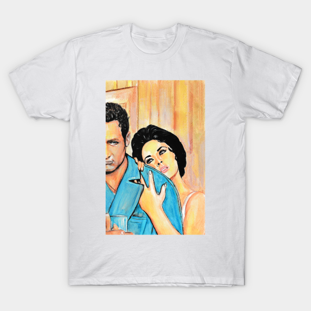 Discover Cat on a Hot Tin Roof - Elizabeth Taylor Portrait - T-Shirt