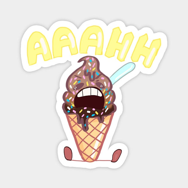 screaming icecream Magnet by Kristal Kingdom