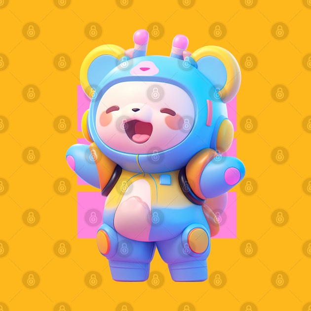 AKBLM - CHIITAN'S NEW BEST FRIEND - CHUBBY FIREFLY ホタル KUMA IS HAPPY | MEGA KAWAII 3D ANIME CHARACTER MASCOT by AKBLM