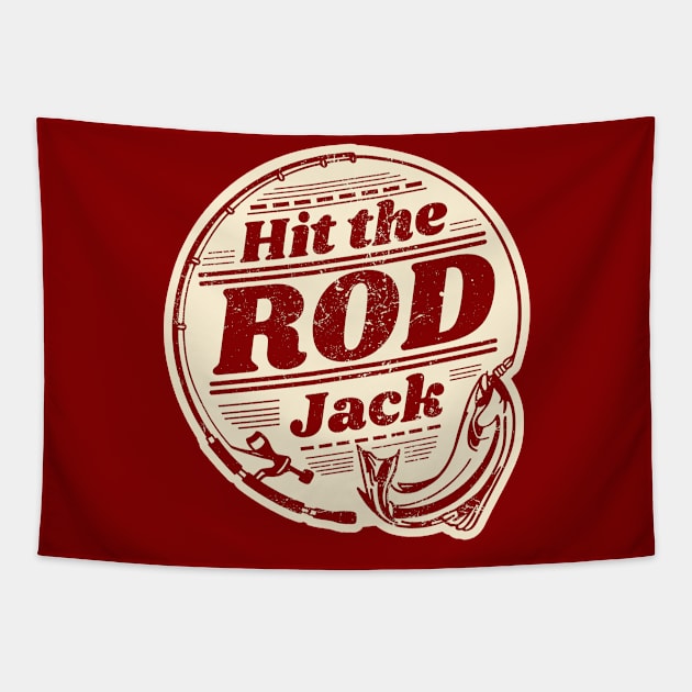 Fishing pun - Hit the Rod Jack Tapestry by LittleAna