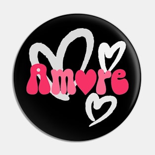 Amore -Valentine's Day retro T-Shirt Pin