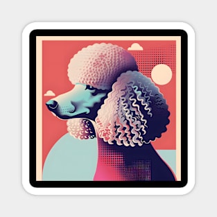 70s Poodle Vibes: Pastel Pup Parade Magnet