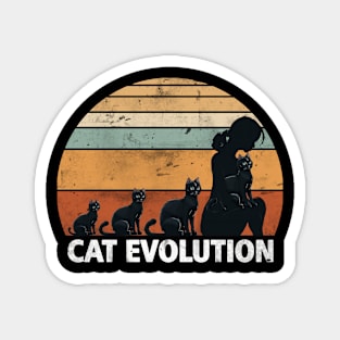 Retro Cat Evolution Magnet