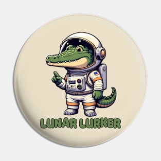 Astronomy crocodile Pin