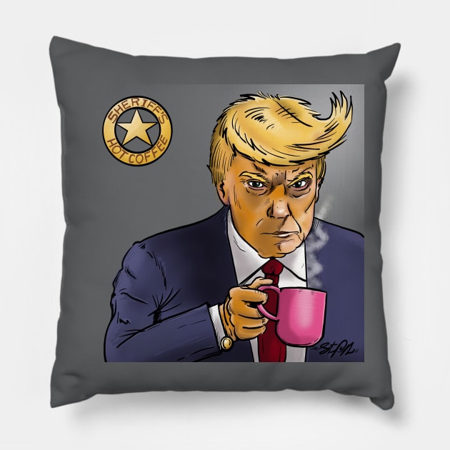 Trump mugshot Pillow by madebystfn