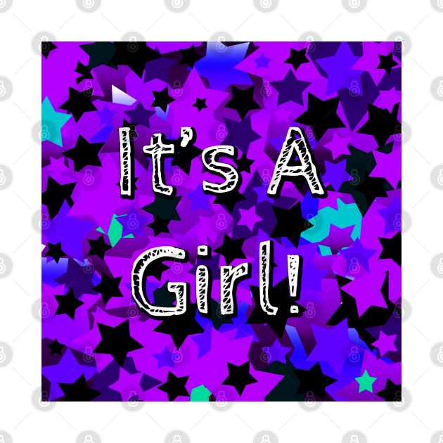 It's A Girl! Purple Stars by BlakCircleGirl