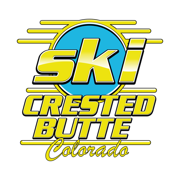 Crested Butte Colorado 80s ski logo by nickemporium1