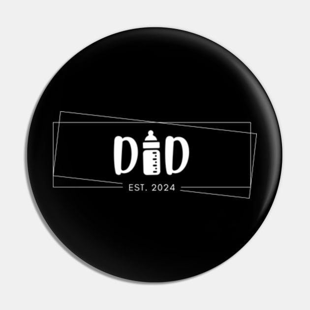 Dad Est. 2024 Expect Baby 2024 New Dad 2024 Dad Est 2024 Pin