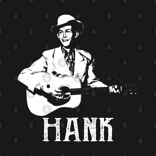 Hank Art Williams White Stencil by Portrait Of A Dark God