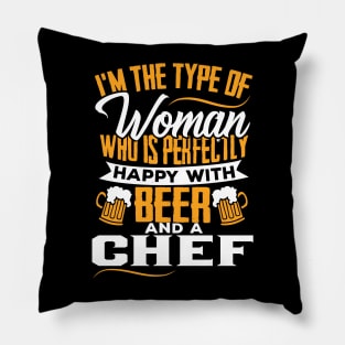 Chef's Wife Married Couple Gift Pillow