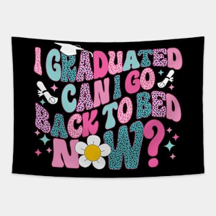 I Graduated Can I Go Back To Bed Now Groovy Leopard Tapestry